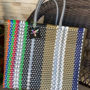 Colorful Woven Tote Bag